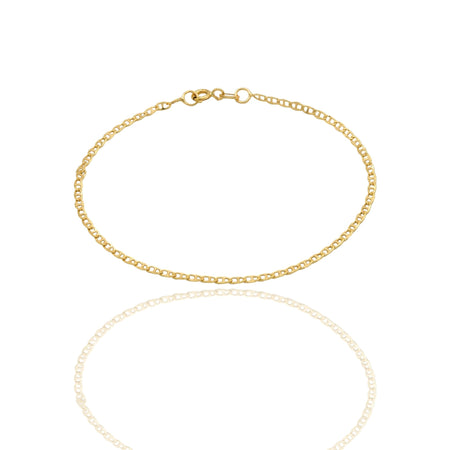 Bracciale Oro Giallo Oro 18 carati Catena Maglia Marinara Solo Oro