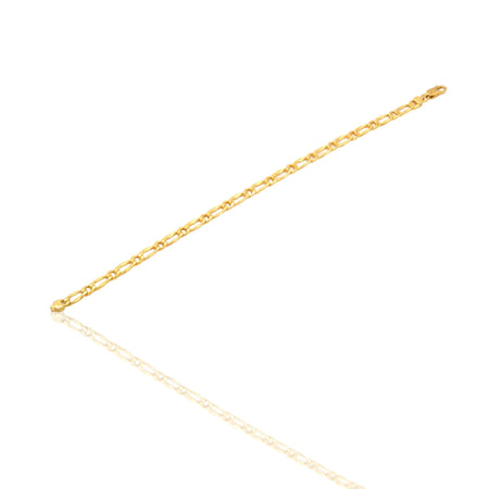Bracciale Oro Giallo Oro 18 carati Catena Maglia piatta Solo Oro