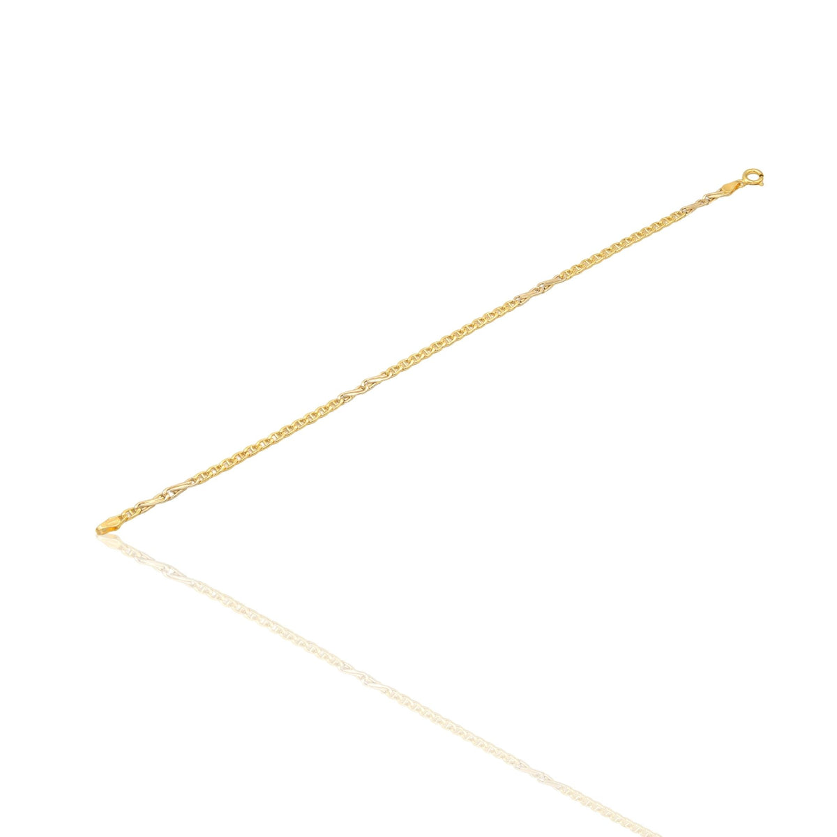 Bracciale Oro Giallo Oro 18 carati  Maglia Marinara Piatta Solo Oro cm 20