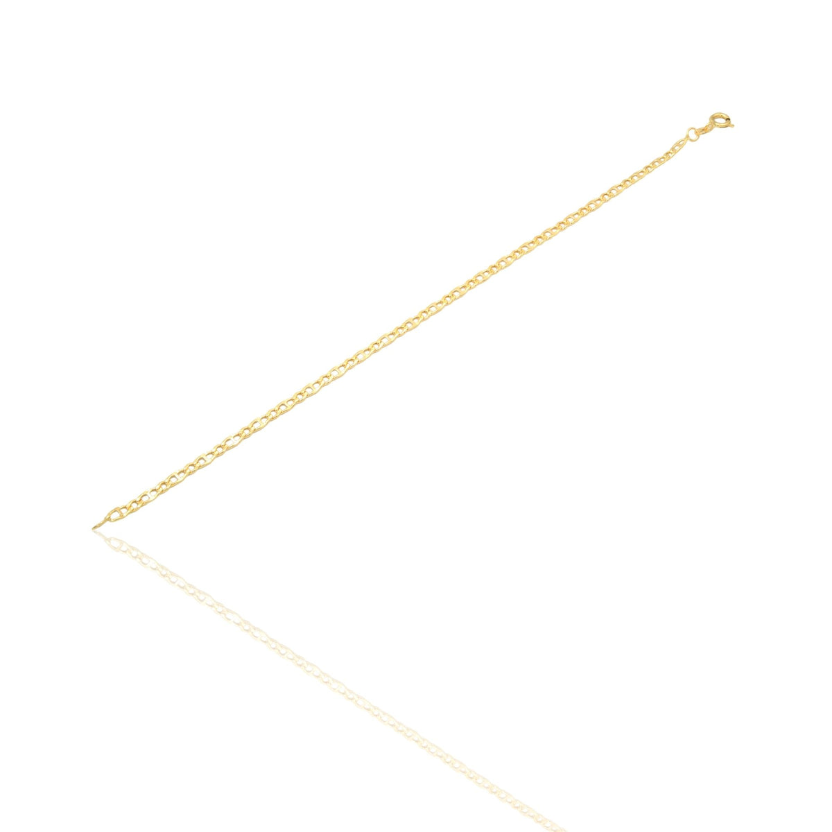 Bracciale Oro Giallo Oro 18 carati  Maglia Marinara Piatta Solo Oro cm 20.5