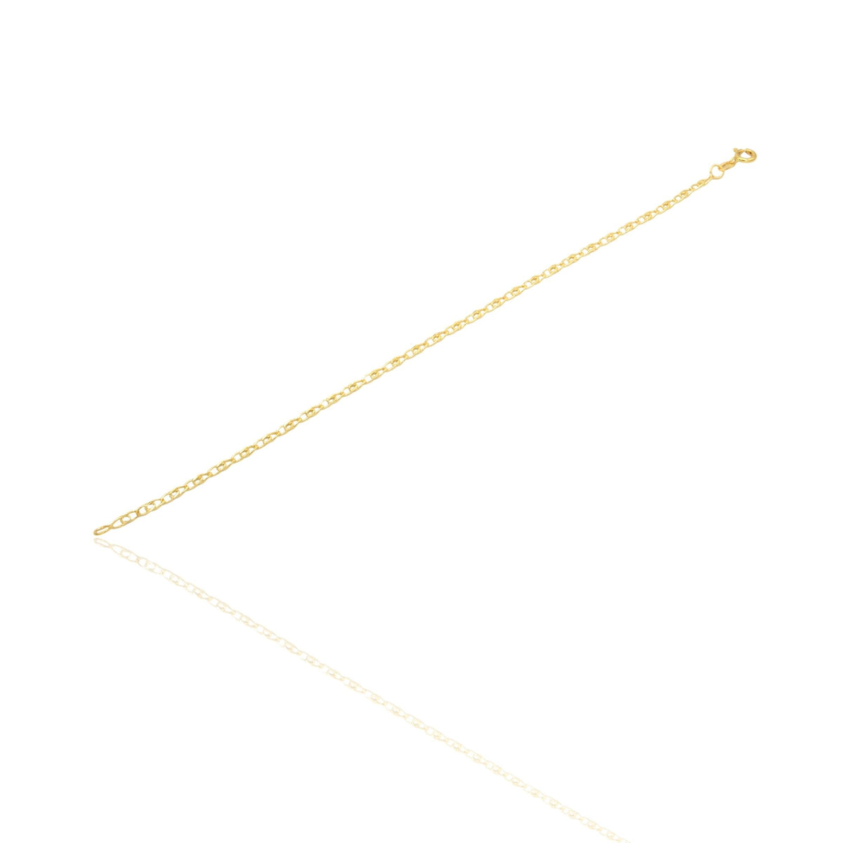 Bracciale Oro Giallo Oro 18 carati Catena Maglia piatta Solo Oro cm 20