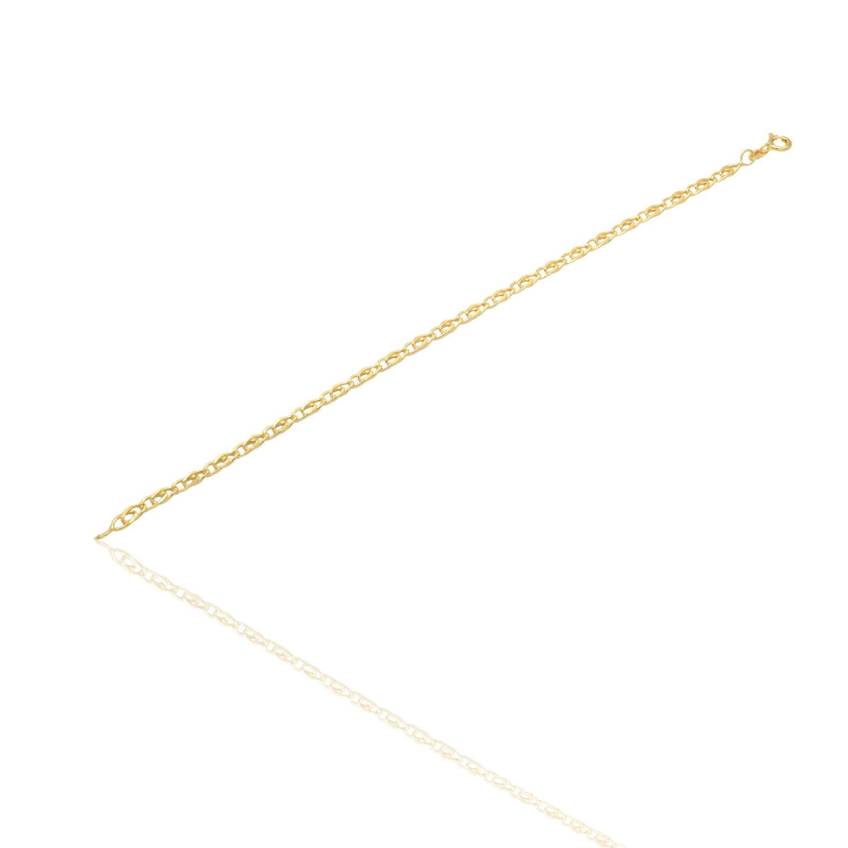 Bracciale Oro Giallo Oro 18 carati Catena Maglia piatta Solo Oro cm 21