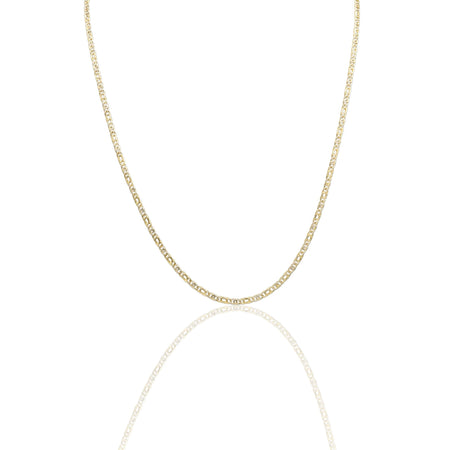 Collana Oro Giallo Oro 18 carati Catena Piatta Solo Oro cm.60