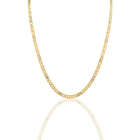 Collana Oro Giallo Oro 18 carati Catena Piatta Solo Oro cm.50
