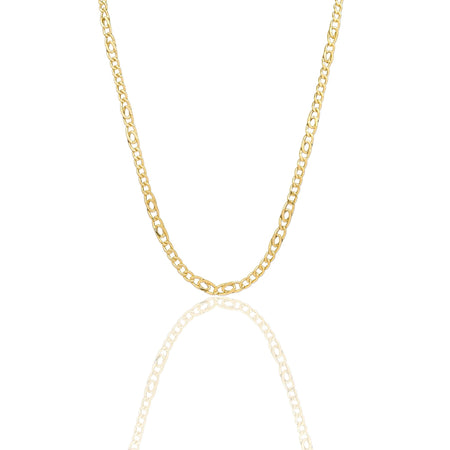 Collana Oro Giallo Oro 18 carati Catena Piatta Solo Oro cm.50