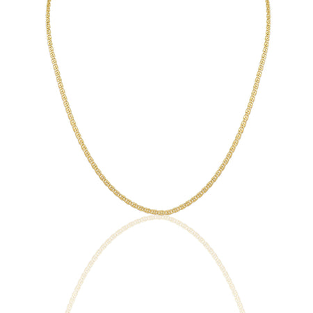 Collana Oro Giallo Oro 18 carati Catena Piatta Solo Oro cm.60
