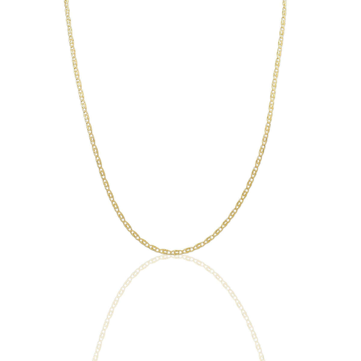 Collana Oro Giallo Oro 18 carati Catena Piatta Solo Oro cm.60