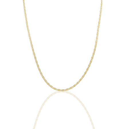 Collana Oro Giallo Oro 18 carati Catena Piatta Solo Oro cm.60
