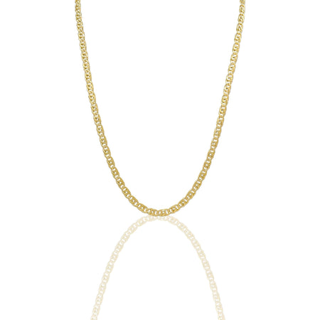 Collana Oro Giallo Oro 18 carati Catena Piatta Solo Oro cm.60