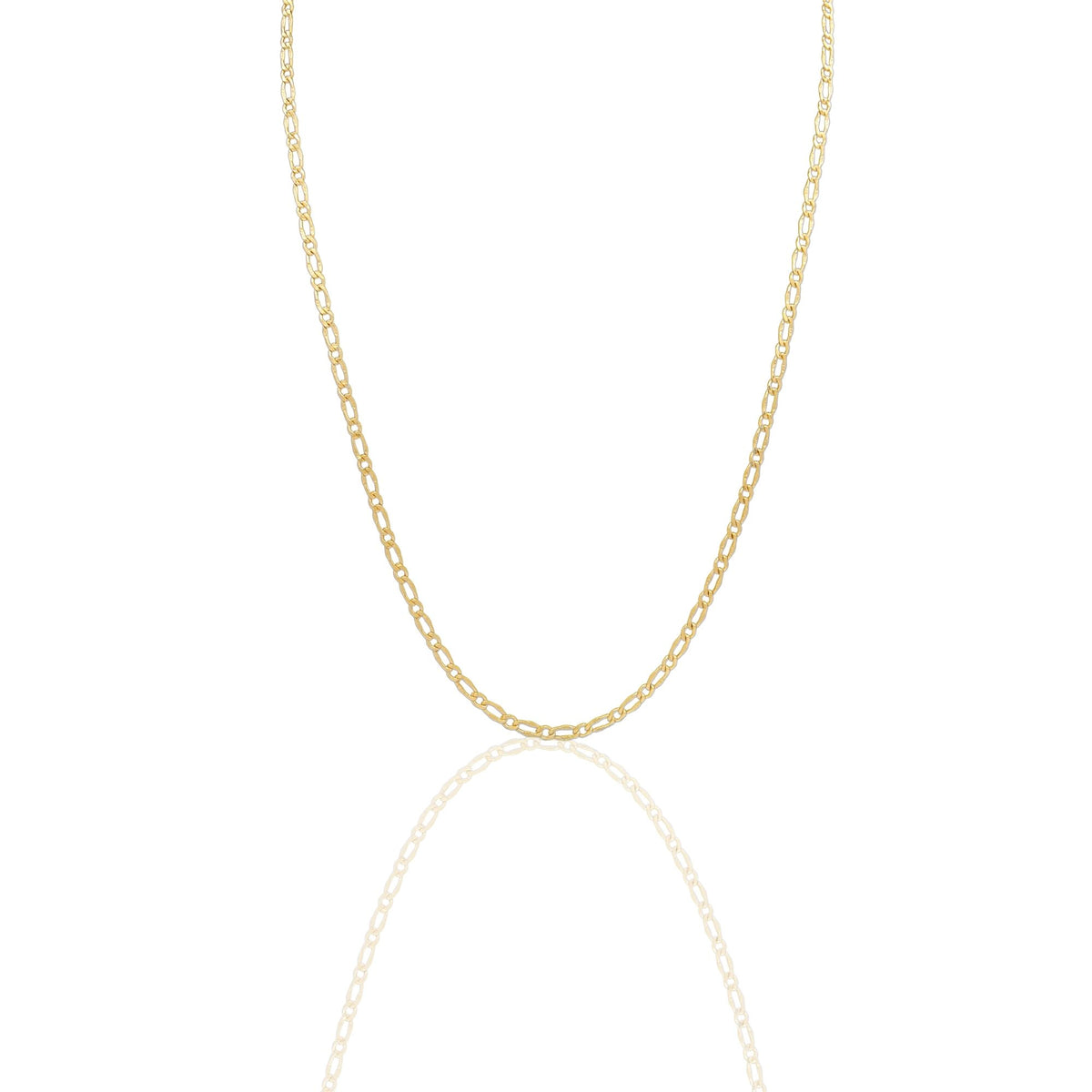 Collana Oro Giallo Oro 18 carati Catena Piatta Solo Oro cm.60