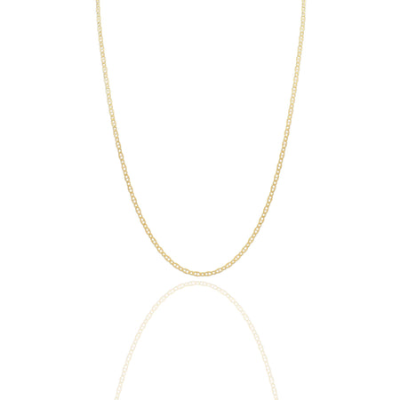 Collana Oro Giallo Oro 18 carati  Catena piatta Maglia  Marinara Solo Oro cm.60