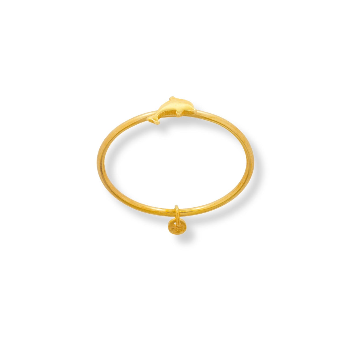 Anello Oro Giallo Oro 18 carati  Delfino Lucido Solo Oro spessore gambo 1 mm , spessore delfino 3,7