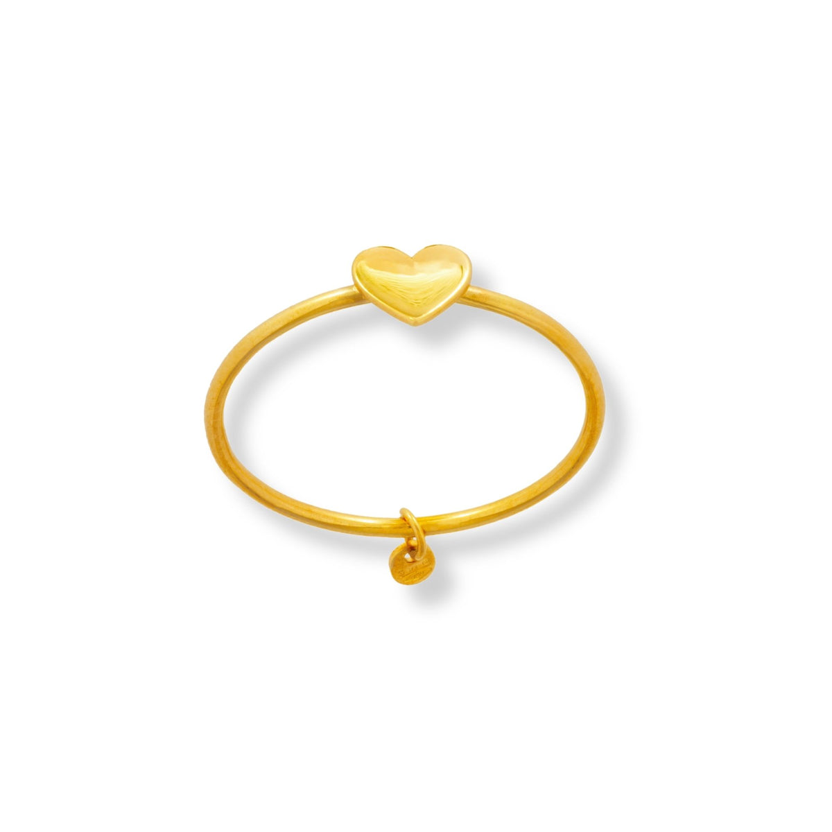 Anello Oro Giallo Oro 18 carati  Cuore Lucido Solo Oro spessore gambo 1 mm , spessore delfino 3,7