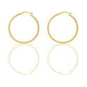Orecchini Oro Giallo Oro 18 carati Cerchio Solo Oro Spessore mm. 2 diametro interno cm.3