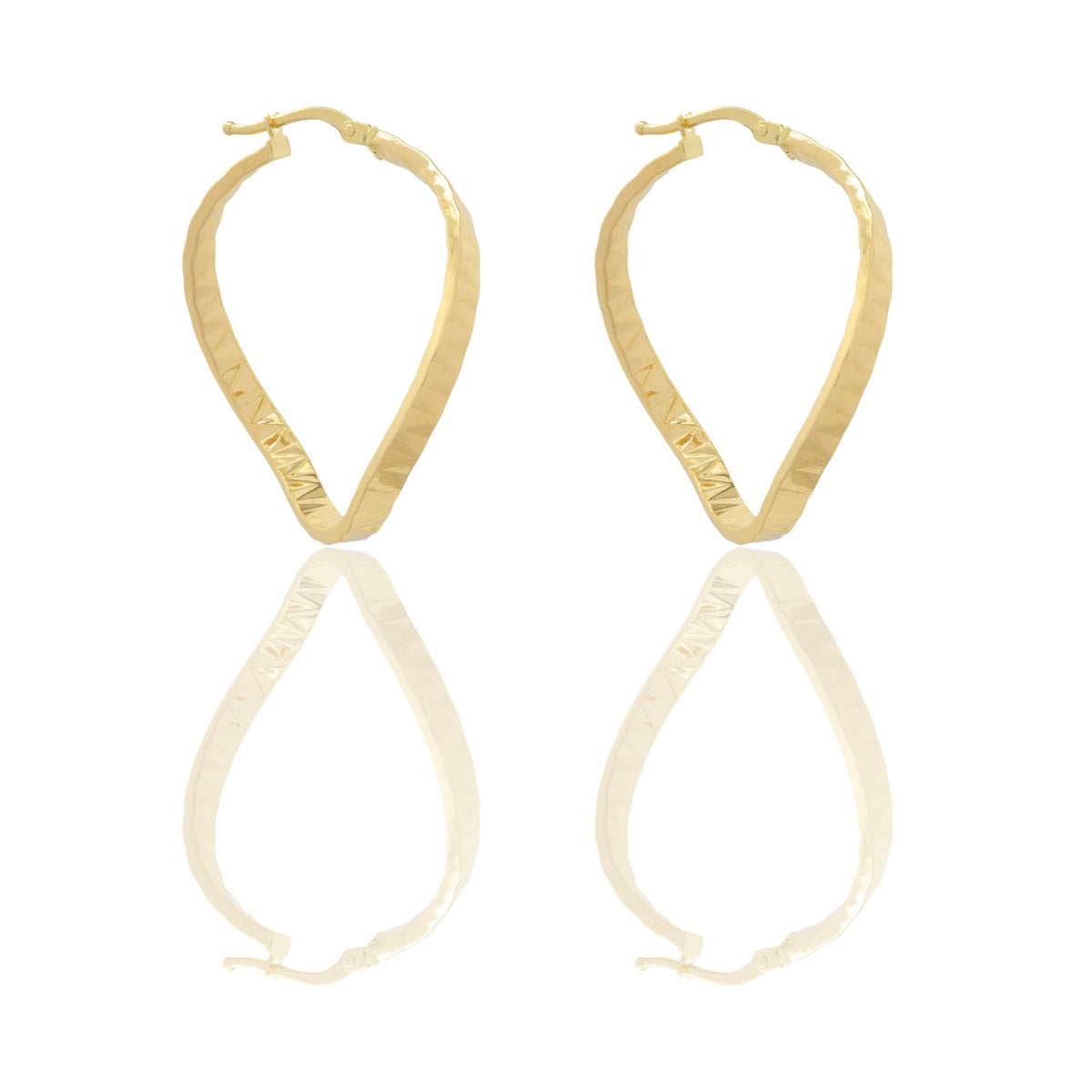Orecchini Oro Giallo Oro 18 carati Cerchio  Solo Oro Lunghezza cm.3