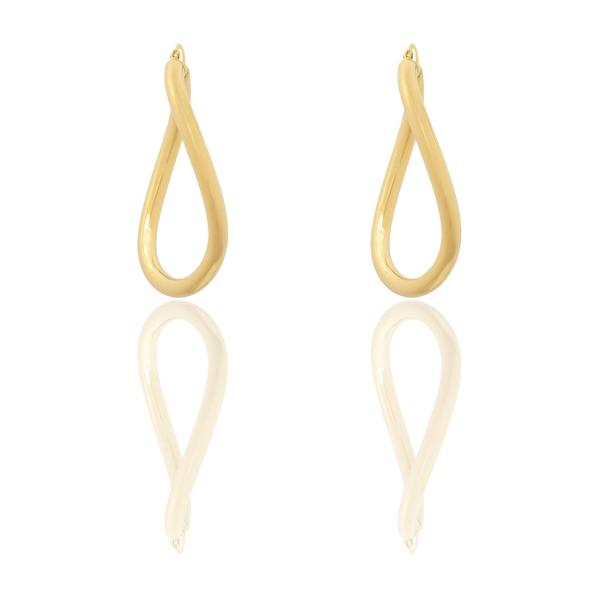 Orecchini Oro Giallo Oro 18 carati Cerchio  Solo Oro diametro interno cm.2,5