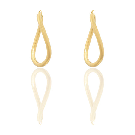 Orecchini Oro Giallo Oro 18 carati Cerchio  Solo Oro diametro interno cm.2,5