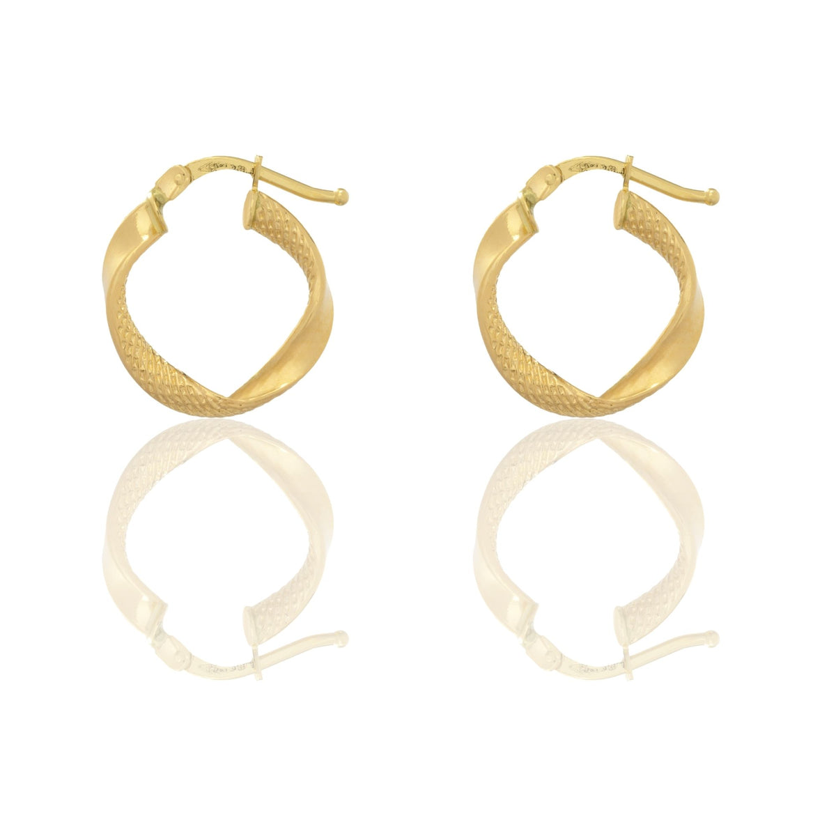 Orecchini Oro Giallo Oro 18 carati Cerchio  Solo Oro diametro interno cm.1,5
