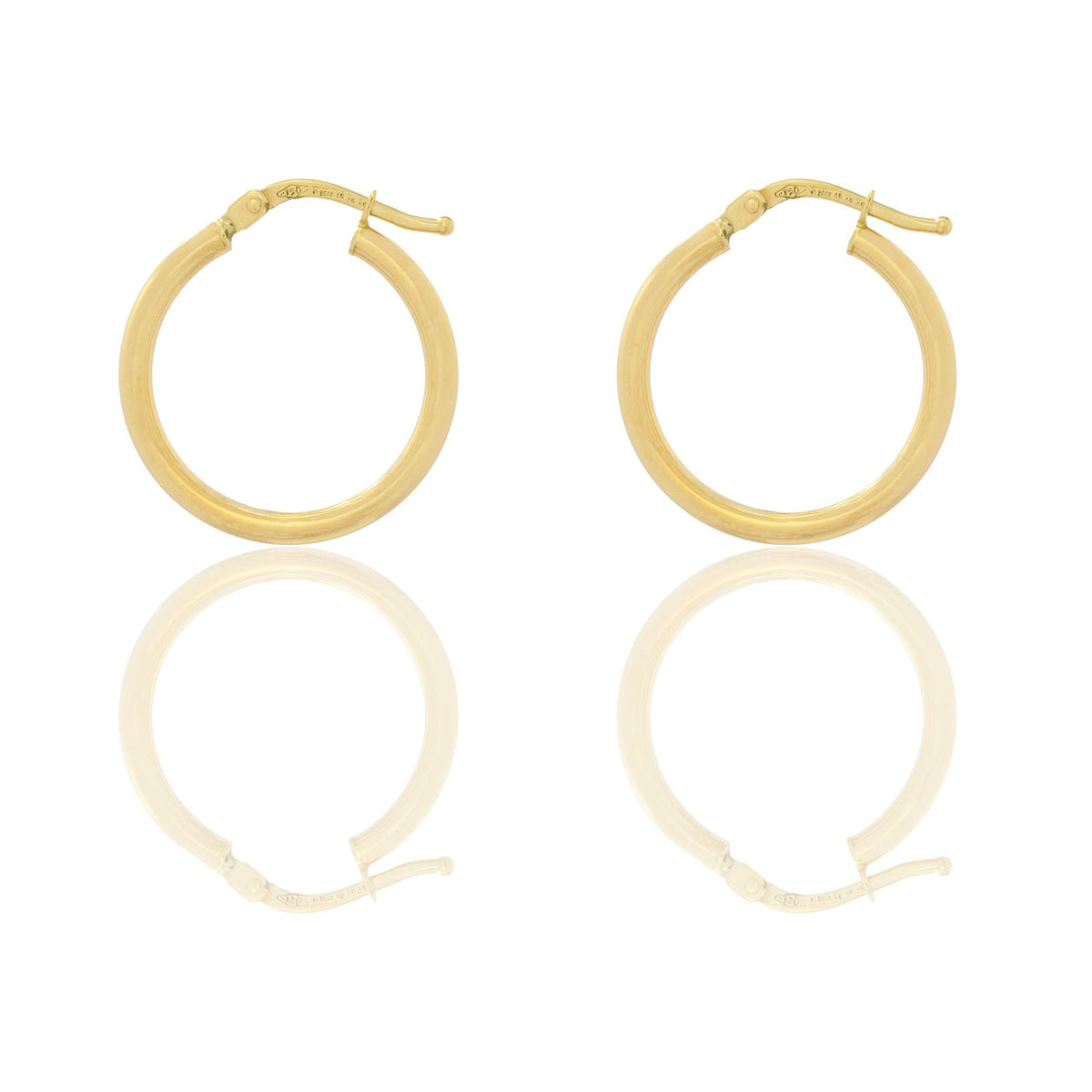 Orecchini Oro Giallo Oro 18 carati Cerchio  Solo Oro Spessore mm. 2 diametro interno cm.2,5
