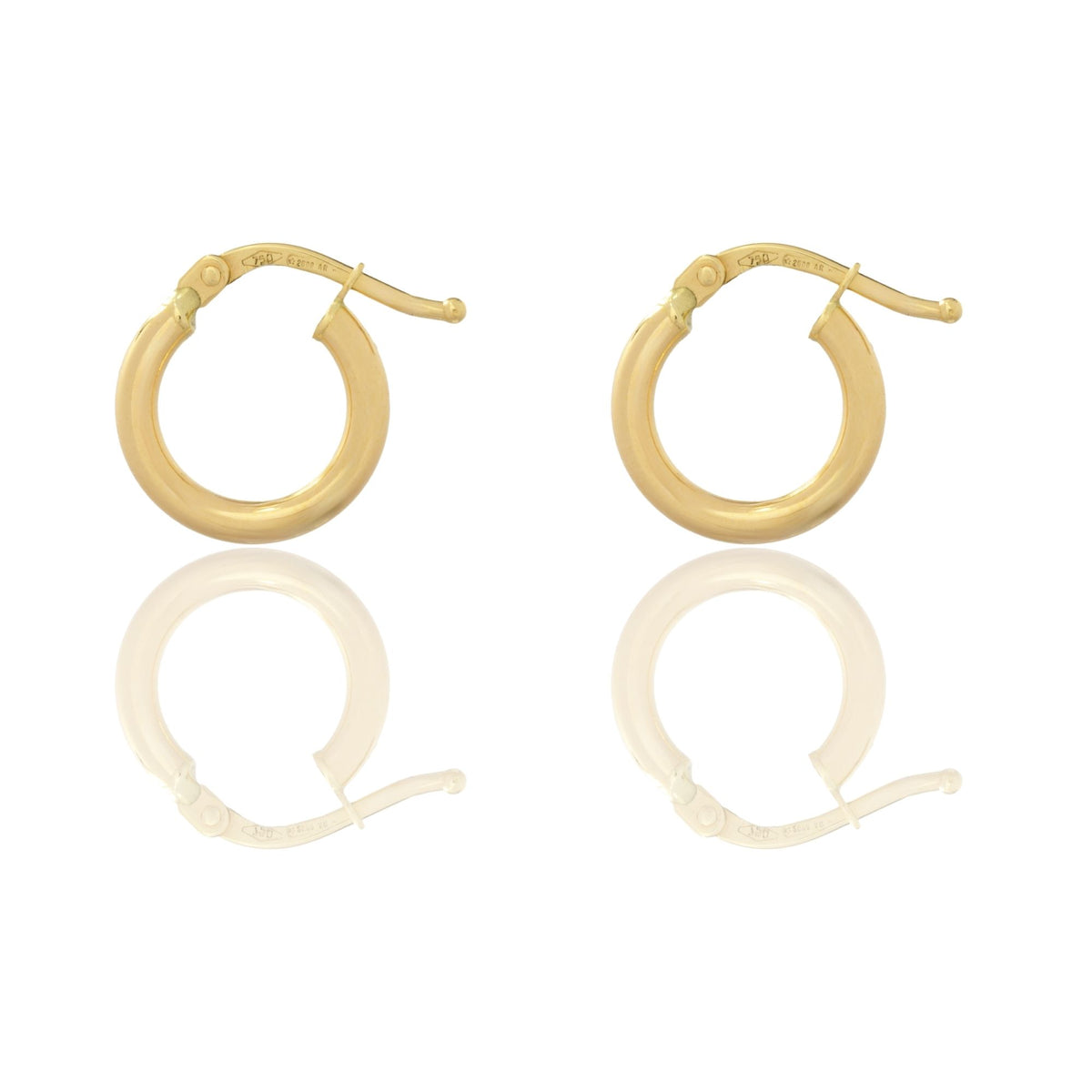 Orecchini Oro Giallo Oro 18 carati Cerchio  Solo Oro Spessore mm. 2 diametro interno cm.1,5