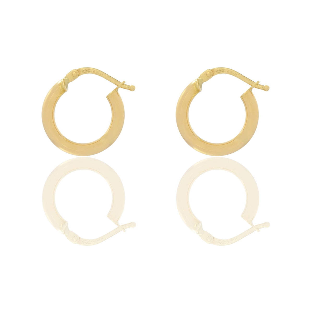 Orecchini Oro Giallo Oro 18 carati Cerchio  Solo Oro Spessore mm. 2.5 diametro interno cm.1,5