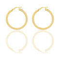 Orecchini Oro Giallo Oro 18 carati Cerchio  Solo Oro Spessore mm. 3 diametro interno cm.3