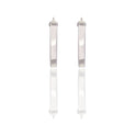 Orecchini Oro Bianco Oro 18 carati Cerchio  Solo Oro Spessore mm. 4 diametro interno cm.2