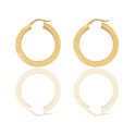 Orecchini Oro Giallo Oro 18 carati Cerchio  Solo Oro Spessore mm. 4 diametro interno cm.2.5