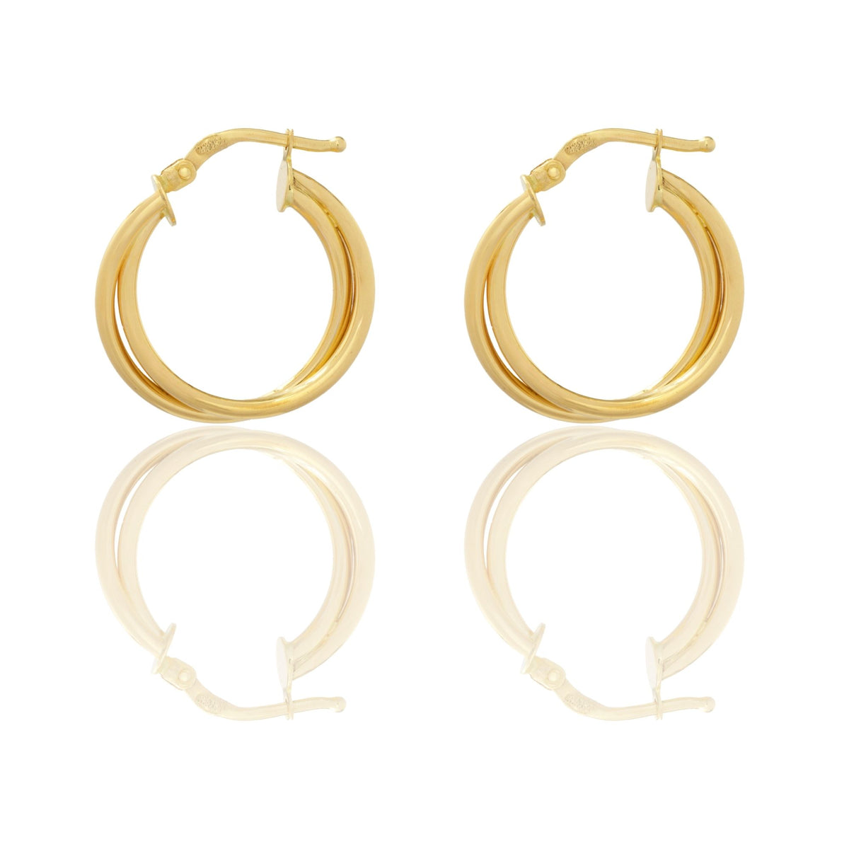 Orecchini Oro Giallo Oro 18 carati Cerchio  Solo Oro diametro interno cm.2