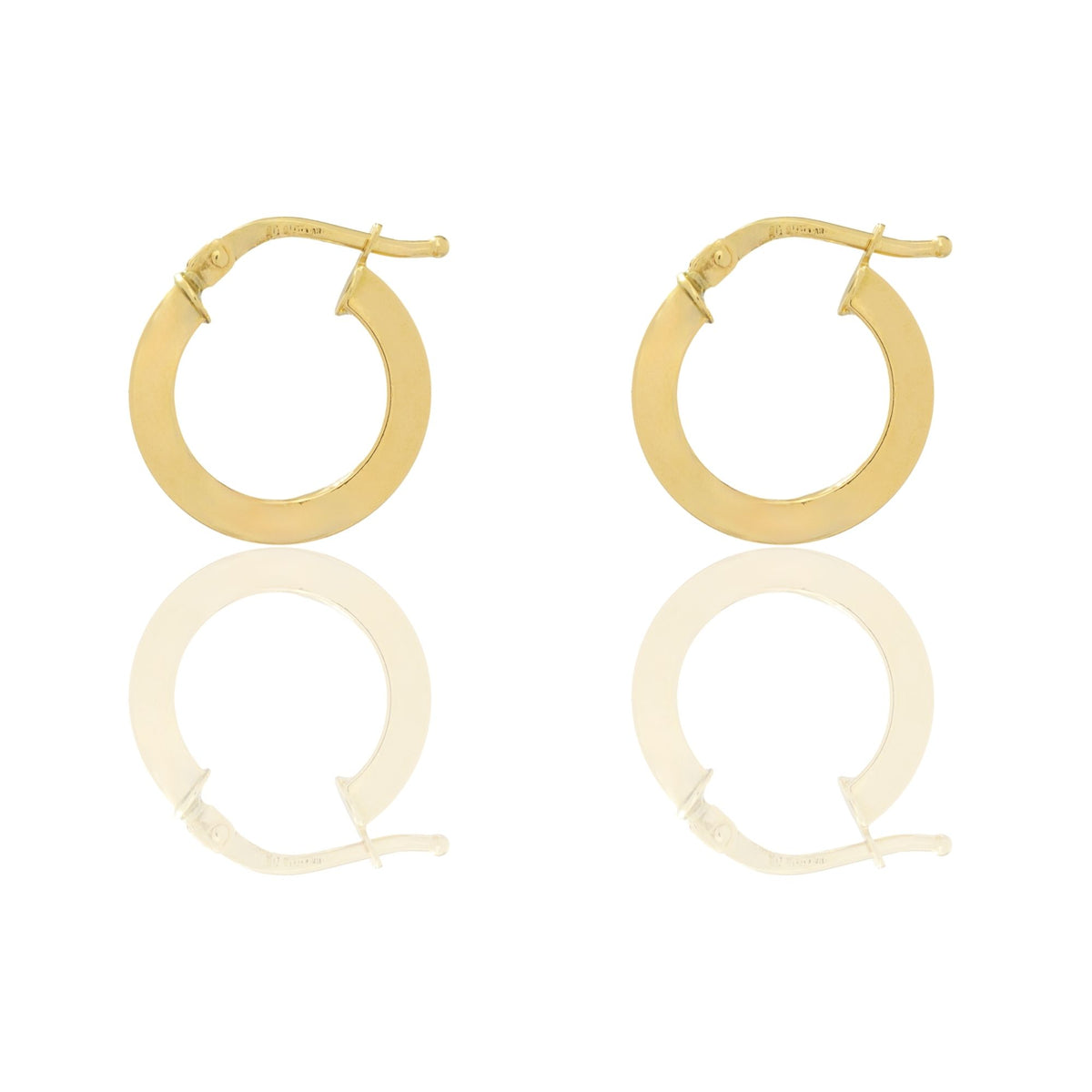 Orecchini Oro Giallo Oro 18 carati Cerchio  Solo Oro Spessore mm. 2,5 diametro interno cm.1