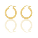 Orecchini Oro Giallo Oro 18 carati Cerchio  Solo Oro Spessore mm. 1.5*3 diametro interno cm.1,5