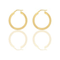 Orecchini Oro Giallo Oro 18 carati Cerchio  Solo Oro Spessore mm. 1.5*3 diametro interno cm.2