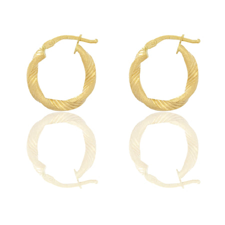 Orecchini Oro Giallo Oro 18 carati Cerchio  Solo Oro Spessore mm. 2.5 diametro interno cm.1