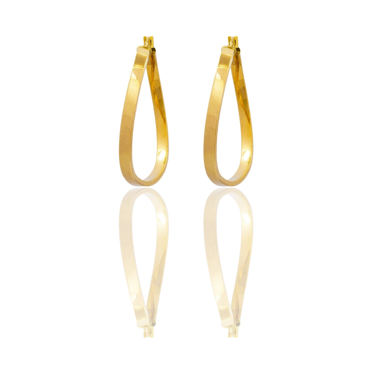 Orecchini Oro Giallo Oro 18 carati Cerchio  Solo Oro Spessore mm. 2.5*1.5 diametro interno cm.3