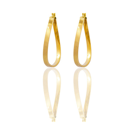 Orecchini Oro Giallo Oro 18 carati Cerchio  Solo Oro Spessore mm. 2.5*1.5 diametro interno cm.3