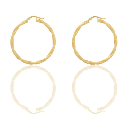 Orecchini Oro Giallo Oro 18 carati Cerchio  Solo Oro Spessore mm. 3 diametro interno cm.1,5