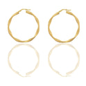 Orecchini Oro Giallo Oro 18 carati Cerchio  Solo Oro Spessore mm. 3 diametro interno cm.3