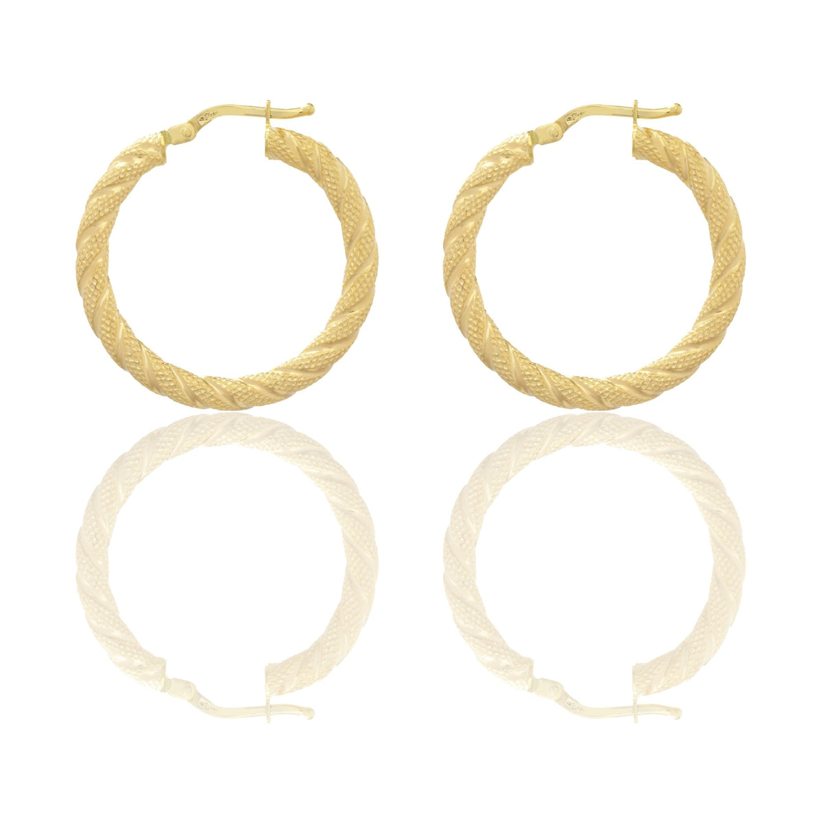 Orecchini Oro Giallo Oro 18 carati Cerchio  Solo Oro Spessore mm. 3 diametro interno cm.2