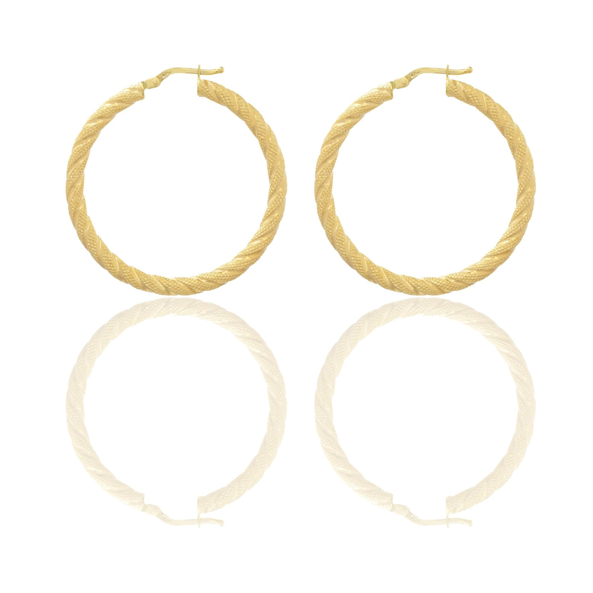 Orecchini Oro Giallo Oro 18 carati Cerchio  Solo Oro Spessore mm. 3 diametro interno cm.3