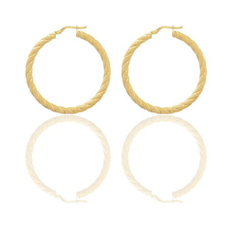 Orecchini Oro Giallo Oro 18 carati Cerchio  Solo Oro Spessore mm. 3 diametro interno cm.3