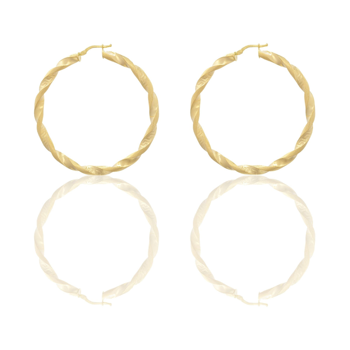 Orecchini Oro Giallo Oro 18 carati Cerchio  Solo Oro Spessore mm. 4 diametro interno cm.4,5