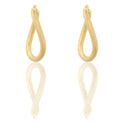 Orecchini Oro Giallo Oro 18 carati Cerchio Intrecciato Solo Oro Spessore mm. 4 diametro interno cm.2,30