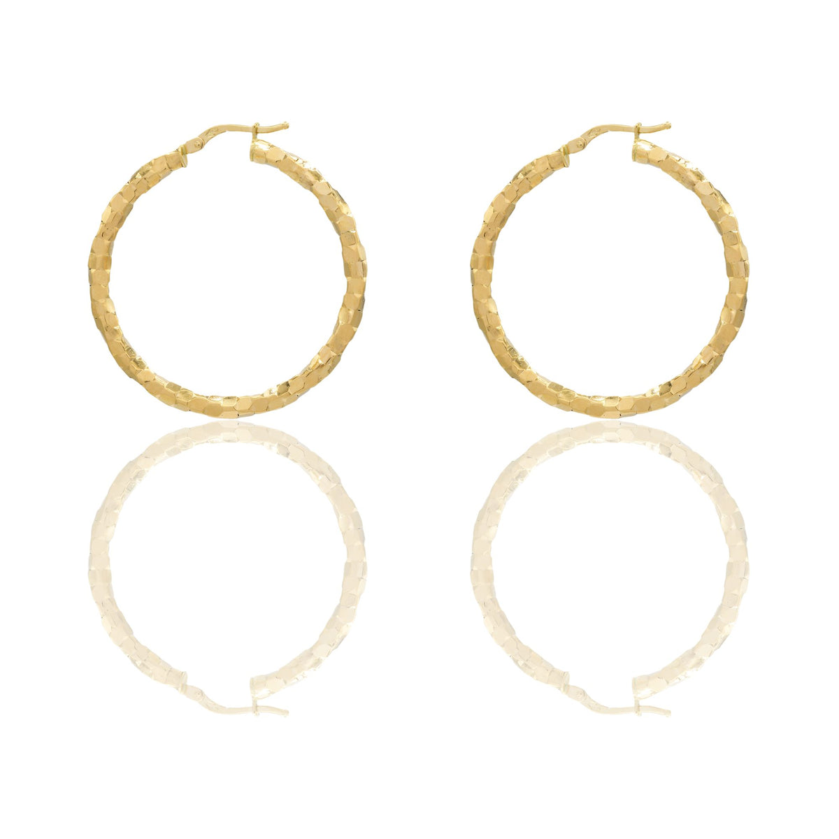 Orecchini Oro Giallo Oro 18 carati Cerchio  Solo Oro Spessore mm. 3 diametro interno cm.3