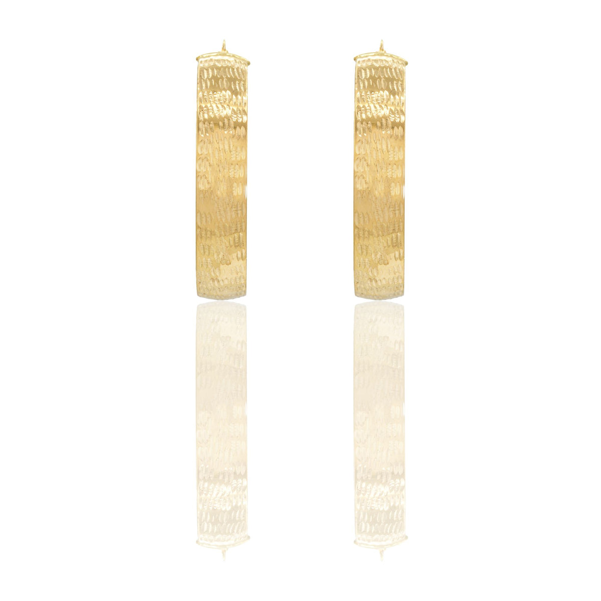 Orecchini Oro Giallo Oro 18 carati Cerchio  Solo Oro Spessore mm. 7 diametro interno cm.3