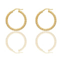 Orecchini Oro Giallo Oro 18 carati Cerchio  Solo Oro Spessore mm. 3 diametro interno cm.1,5