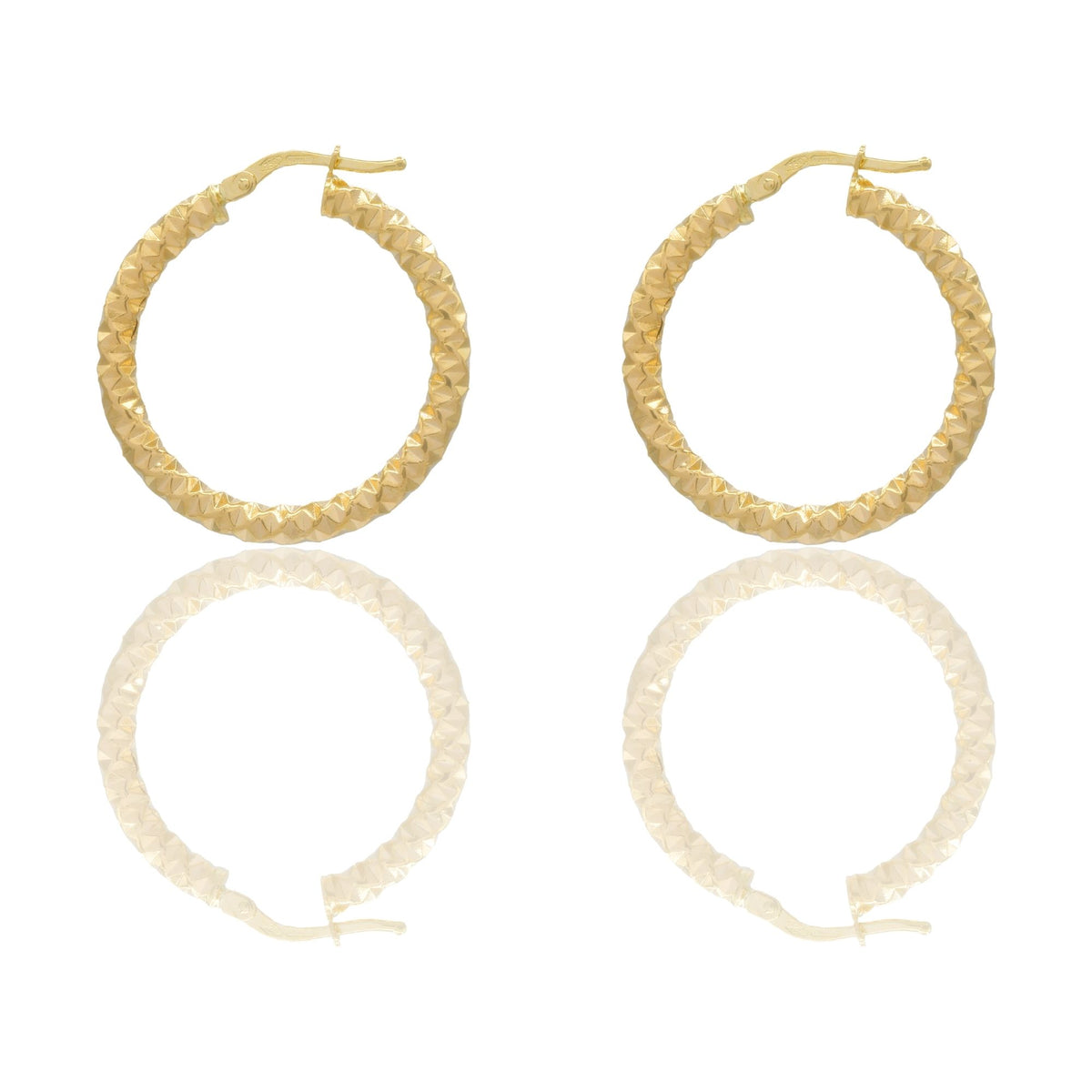 Orecchini Oro Giallo Oro 18 carati Cerchio  Solo Oro Spessore mm. 3 diametro interno cm.1,5