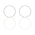 Orecchini Oro Bianco Oro 18 carati Cerchio  Solo Oro Spessore mm. 2 diametro interno cm.4,00