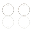 Orecchini Oro Bianco Oro 18 carati Cerchio  Solo Oro Spessore mm. 2 diametro interno cm.5,50