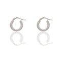 Orecchini Oro Bianco Oro 18 carati Cerchio  Solo Oro Spessore mm. 2 diametro interno cm.0,80