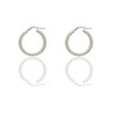 Orecchini Oro Bianco Oro 18 carati Cerchio  Solo Oro Spessore mm. 2 diametro interno cm.1,5
